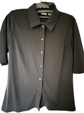 Charcoal Gray Short Sleeve Button-Up Shirt